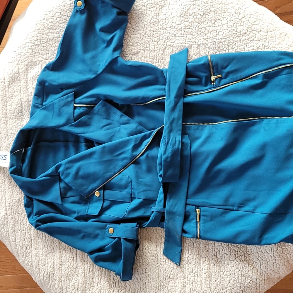 Sharagano Teal Women's Dress Coat Size 16